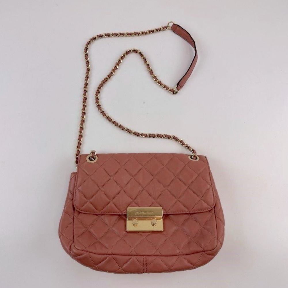 Michael Kors Sloan Quilted Mauve Bag
